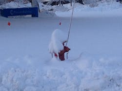 Accessing a hydrant after a snowstorm can prove challenging. Make sure that the company is equipped to clear a path to the device.