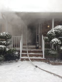 Although smoke showing at the door can help to identify some combustion characteristics, these clues must be evaluated in conjunction with the environment (weather) that surrounds them. Although smoke showing at the door can help to identify some combustion characteristics, these clues must be evaluated in conjunction with the environment (weather) that surrounds them.