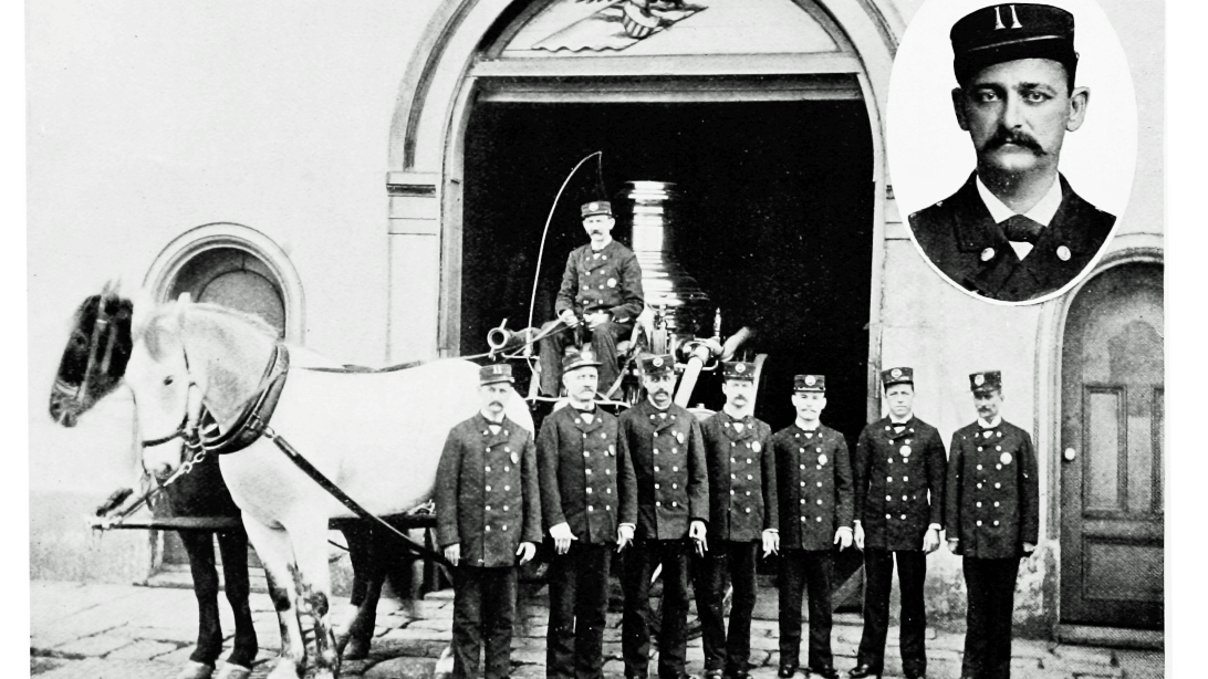 Engine 7 at 212 Dauphine Street in 1895.