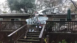 A plane landed on top of an Auburn home leaving the pilot seriously injured.