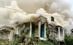 Heavy smoke conditions encompass an New Orleans home on Dec. 9, 2021. Heavy smoke conditions encompass an New Orleans home on Dec. 9, 2021.