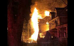 Heavy fire conditions greeted Syracuse firefighters early Wednesday morning Dec. 22, 2021. Heavy fire conditions greeted Syracuse firefighters early Wednesday morning Dec. 22, 2021.