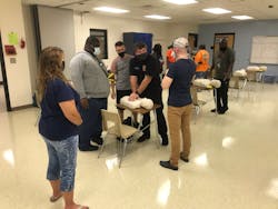 Beaufort County, SC, firefighters are involved with the county CERT teams. Firefighters instruct civilians classes that range from first aid to light shoring to search and rescue. The program's purpose is to train community members on initial actions that they can take safely to stabilize a situation and to start to save lives before the arrival of professional responders. Beaufort County, SC, firefighters are involved with the county CERT teams. Firefighters instruct civilians classes that range from first aid to light shoring to search and rescue. The program's purpose is to train community members on initial actions that they can take safely to stabilize a situation and to start to save lives before the arrival of professional responders.