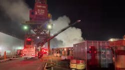Tampa firefighters spent 45 minutes trying to bring the fire on the Benjamin Dailey cutter under control. Tampa firefighters spent 45 minutes trying to bring the fire on the Benjamin Dailey cutter under control.