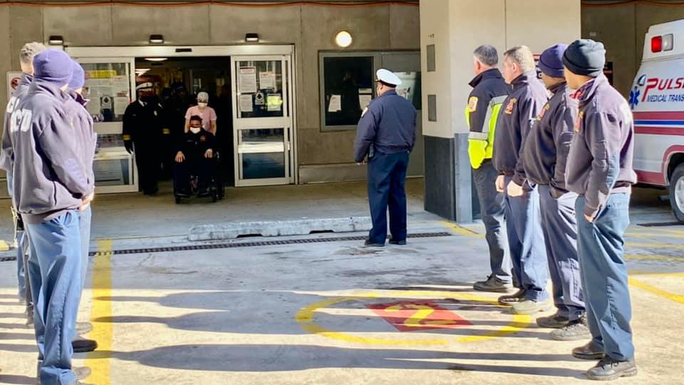 Firefighter John McMaster was released from Baltimore Shock Trauma Center Thursday.