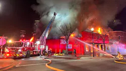 Fire damaged two buildings in downtown Kyle.