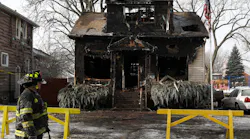 The aftermath of a house fire that left three dead in River Grove.