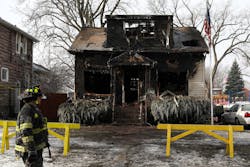 The aftermath of a house fire that left three dead in River Grove. The aftermath of a house fire that left three dead in River Grove.