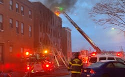 Baltimore firefighters made multiple rescues at a 4-alarm apartment fire Wednesday morning. Baltimore firefighters made multiple rescues at a 4-alarm apartment fire Wednesday morning.