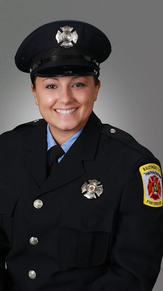 Paramedic/Firefighter Kelsey Sadler, who died in the Jan. 24 collapse of a Baltimore rowhouse, was posthumously promoted to the rank of lieutenant.