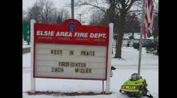 Elsie Area Fire firefighter Zach Miller was struck and killed at a non-work related accident scene.