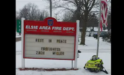 Elsie Area Fire firefighter Zach Miller was struck and killed at a non-work related accident scene.