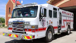 A South Adams County Firefighter ended up in the hospital after a hit-and-run driver struck their vehicle.