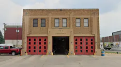 A man is in custody after crashing his truck into a Minneapolis fire station.