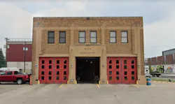 A man is in custody after crashing his truck into a Minneapolis fire station.
