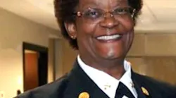 Tina Watkins was hired as the first woman to lead Petersburg's Fire Department.