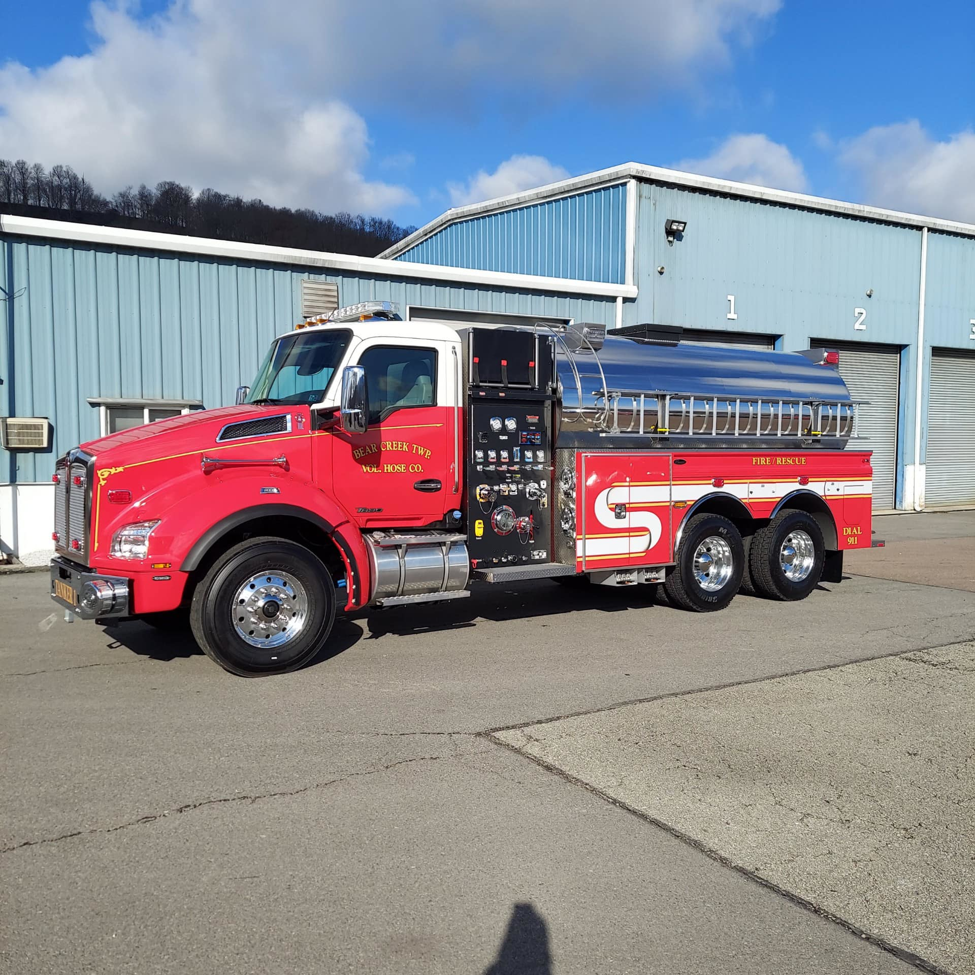 The Bear Creek Township Volunteer Hose Company has taken delivery of a 4 Guys Tanker truck.
