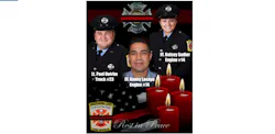 Killed in the rowhome collapse were Lt. Paul Butrim (left to right), EMT/Firefighter Kenny Lacayo, and Paramedic/Firefighter Kelsey Sadler.