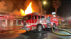 Fire damaged multiple buildings in a Sherman Oaks strip mall.