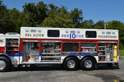 Conducting a needs assessment ensures that new apparatus meet the mission of the department. The assessment includes having details within the specification for compartment layouts, as shown in this image of a well-equipped heavy rescue.