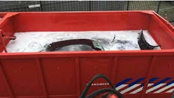 Dunking an off-gassing EV that has a li-ion battery in water for 24 hours is used in some situations by fire brigades in a few European countries. Dunking an off-gassing EV that has a li-ion battery in water for 24 hours is used in some situations by fire brigades in a few European countries.