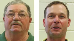 (Left) Mineral Point Firefighter James H. Ludlum, (Right) Captain Brian C. Busch.