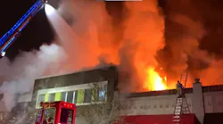 Multiple agencies work to control heavy fire conditions in downtown Hillsboro early Sunday morning.