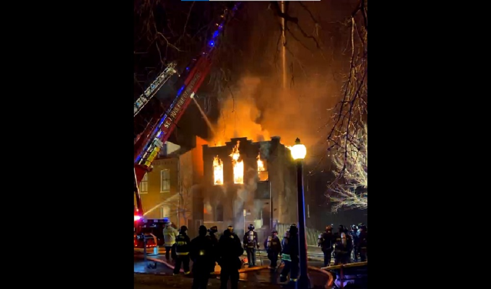 Firefighters Battle Heavy Fire in St. Louis Firehouse