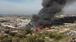 Heavy fire consumes Matt's Cash and Carry Building Materials in Pharr on Saturday.