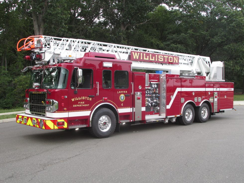 The Williston Fire Department has taken delivery of a custom-built Spartan Aerial.