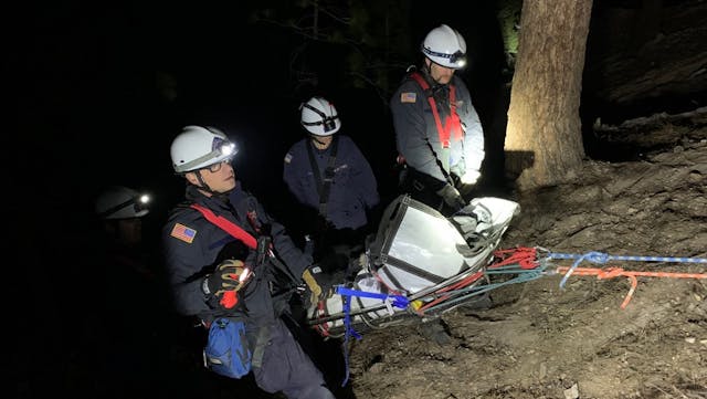 Reno firefighters rescued a 64-year-old woman that was found clinging to a tree on a steep slope. She had been missing for over 24 hours.