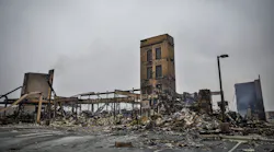 The remains of the Element Boulder Superior Hotel are seen in the aftermath of the Marshall Fire on Friday, Dec. 31, 2021 in Louisville, Colorado.