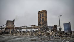 The remains of the Element Boulder Superior Hotel are seen in the aftermath of the Marshall Fire on Friday, Dec. 31, 2021 in Louisville, Colorado. The remains of the Element Boulder Superior Hotel are seen in the aftermath of the Marshall Fire on Friday, Dec. 31, 2021 in Louisville, Colorado.