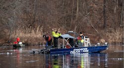 Members of the Chicopee police and fire departments, Massachusetts State Police and Massachusetts Environmental Police search the Chicopee River for a missing child in 2019. Members of the Chicopee police and fire departments, Massachusetts State Police and Massachusetts Environmental Police search the Chicopee River for a missing child in 2019.