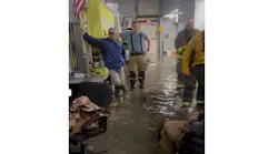 Heavy overnight rain flooded parts of Monroeville including Fire Station 1.