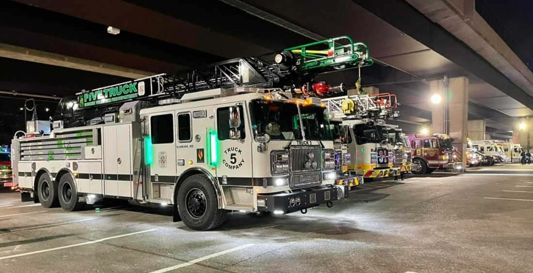 While the entire Baltimore City Fire Department was out of service to attend the funeral of three fallen co-workers, coverage was provided by surrounding MD departments.