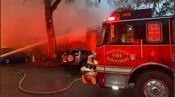 Fire damaged multiple buildings and over 50 units at The Palms Apartments in Charleston.