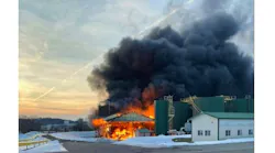 Multiple agencies assisted Cortland Fire Department to fight a massive fire at the Suit-Kote plant in Polkville.