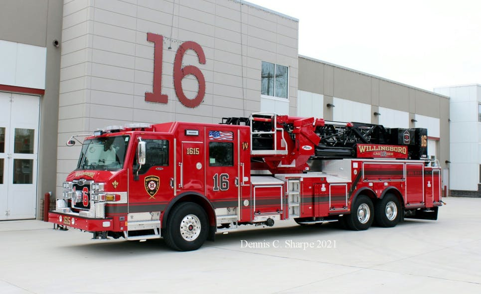 The Willingboro Township Fire Department has taken delivery of a custom-built Pierce Velocity 100&rsquo; Ascendant aerial.