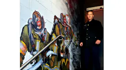 Fairfax County Fire Station 24 has a unique mural by firefighter and artist Michael Furman.