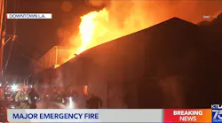 Los Angeles firefighters battled two Major Emergency fires in the Downtown LA area.