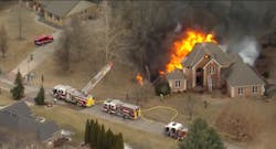 A Collinsville home was destroyed by a wind driven fire early Wednesday morning. A Collinsville home was destroyed by a wind driven fire early Wednesday morning.
