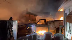 A fire and explosions at a welding shop in Colonie spread to other buildings and multiple dwellings.