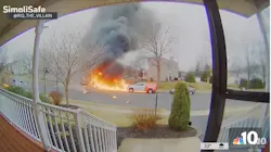 The small plane crashed into the Hilltown neighborhood in Bucks County and caught a vehicle on fire. The small plane crashed into the Hilltown neighborhood in Bucks County and caught a vehicle on fire.