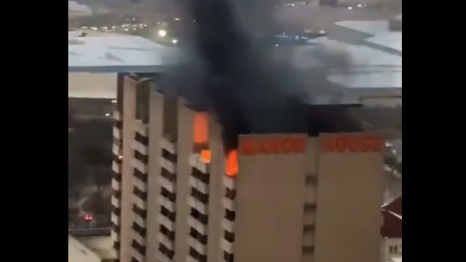 Dozens of Dallas firefighters responded to a fire in a 25-story apartment building.