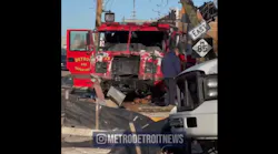 The Detroit Fire Department pumper was responding to a reported structure fire.