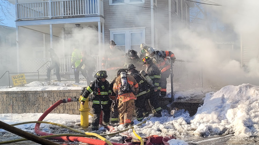 Firefighters rescued an occupant from the second floor but they died at the hospital.