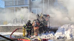 Firefighters rescued an occupant from the second floor but they died at the hospital. Firefighters rescued an occupant from the second floor but they died at the hospital.