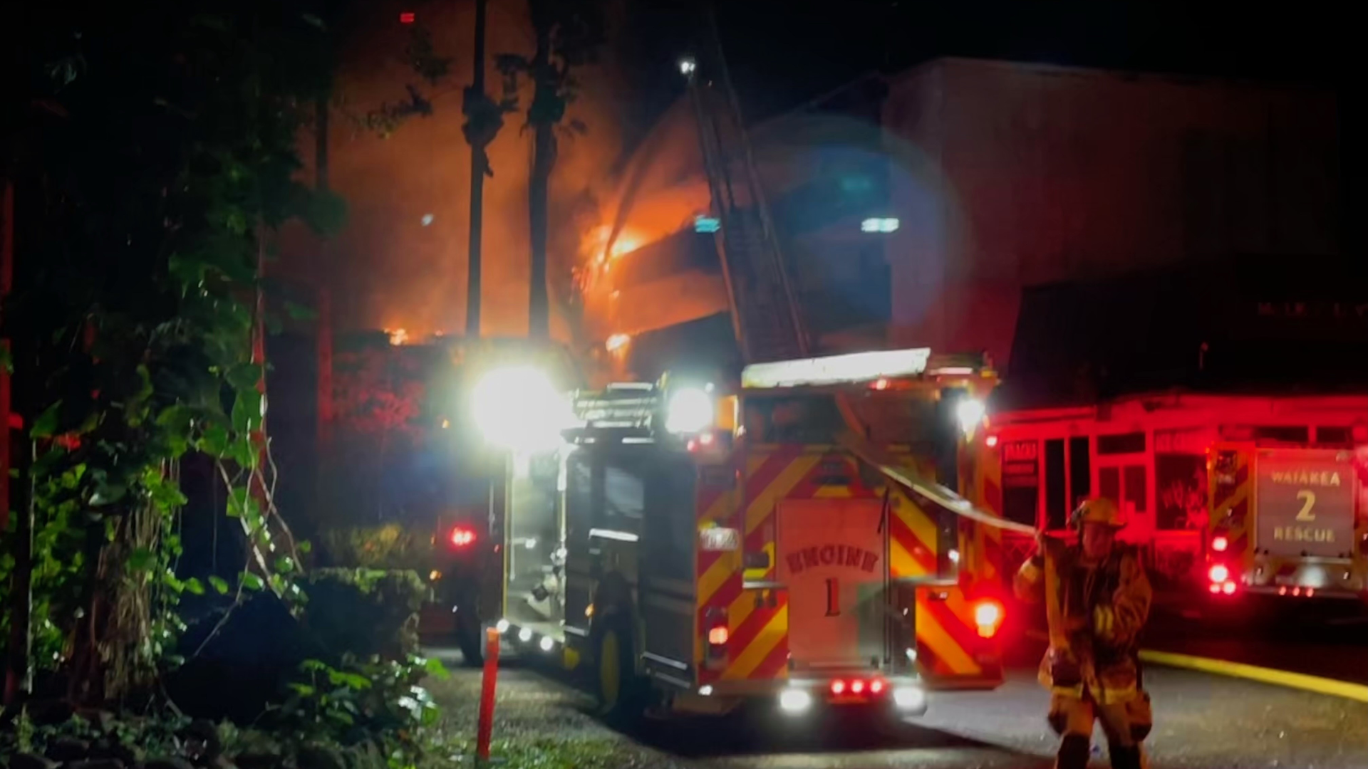 Firefighters spent two hours battling the fire that started on the first floor and spread to the fourth floor of the former hotel.