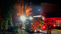 Firefighters spent two hours battling the fire that started on the first floor and spread to the fourth floor of the former hotel.